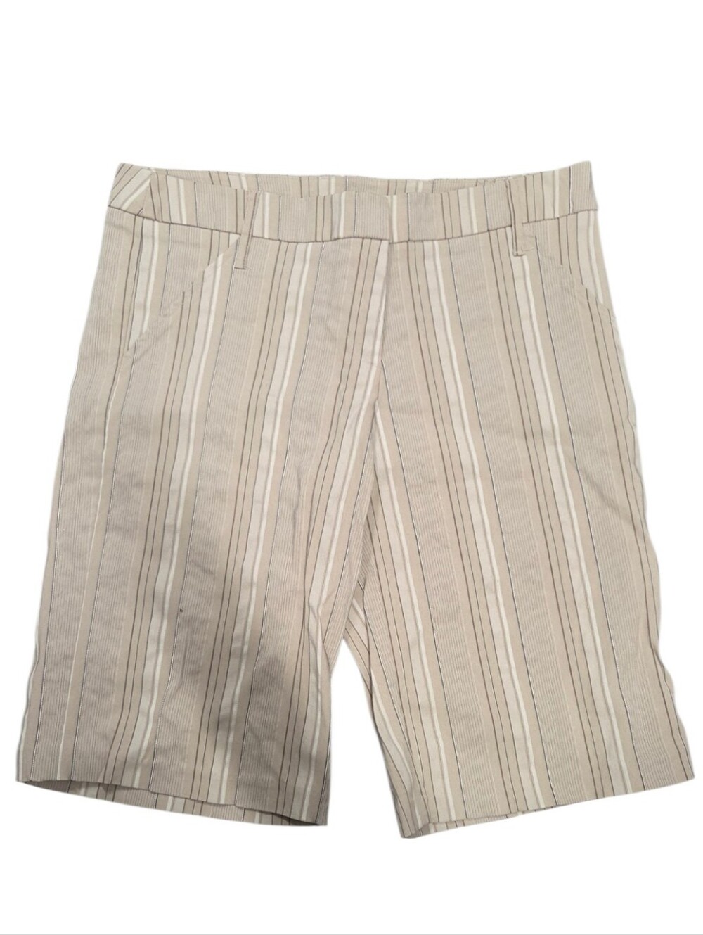 Vintage XOXO Collection Size 7/8 Beige Stripe Tailored Shorts